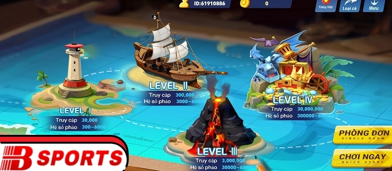 Sảnh Bbin fishing là nơi bắn cá đổi thưởng hot
